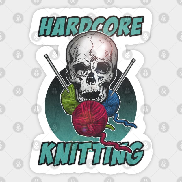 Hardcore Knitting Sticker by silentrob668